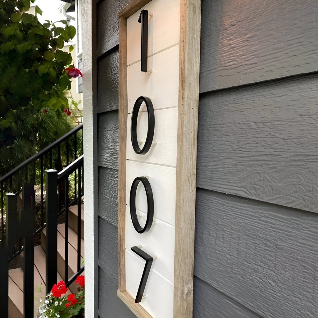 Junips | Black Full House Number - House Number Modern - House Number Sign