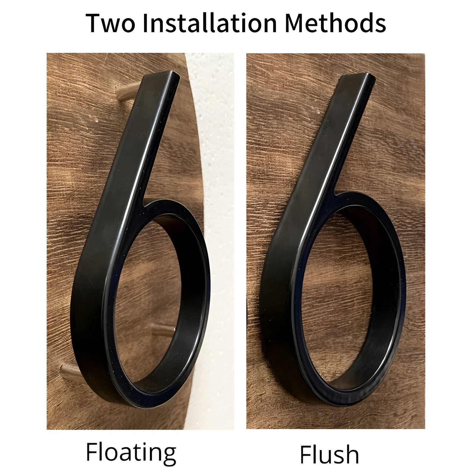 Junips | Black Full House Number - House Number Modern - House Number Sign