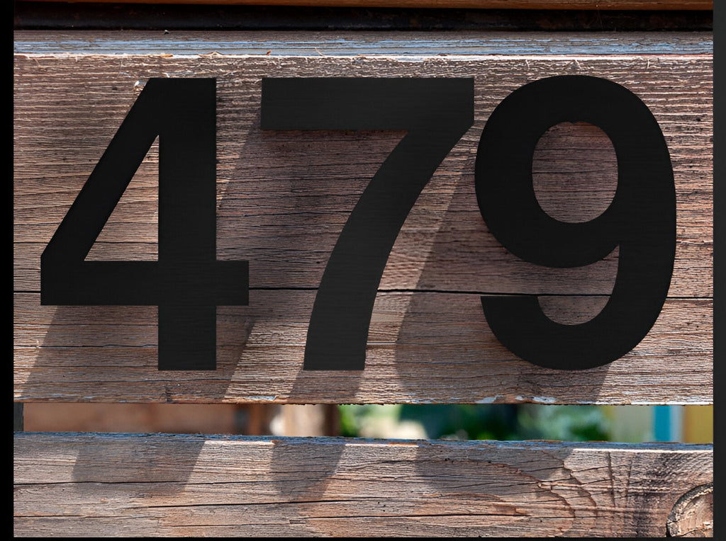 Junips | Black Full House Number - House Number Modern - House Number Sign