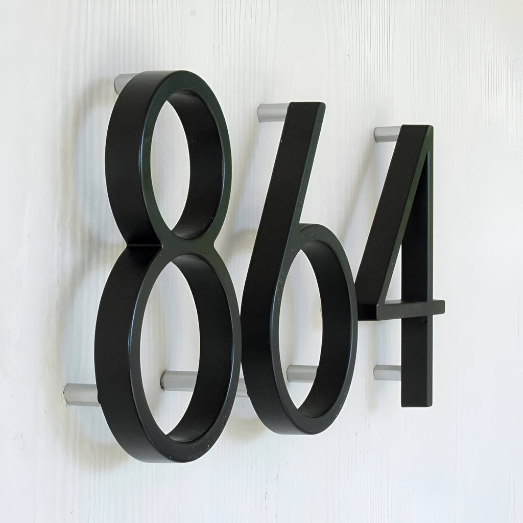 Junips | Black Full House Number - House Number Modern - House Number Sign