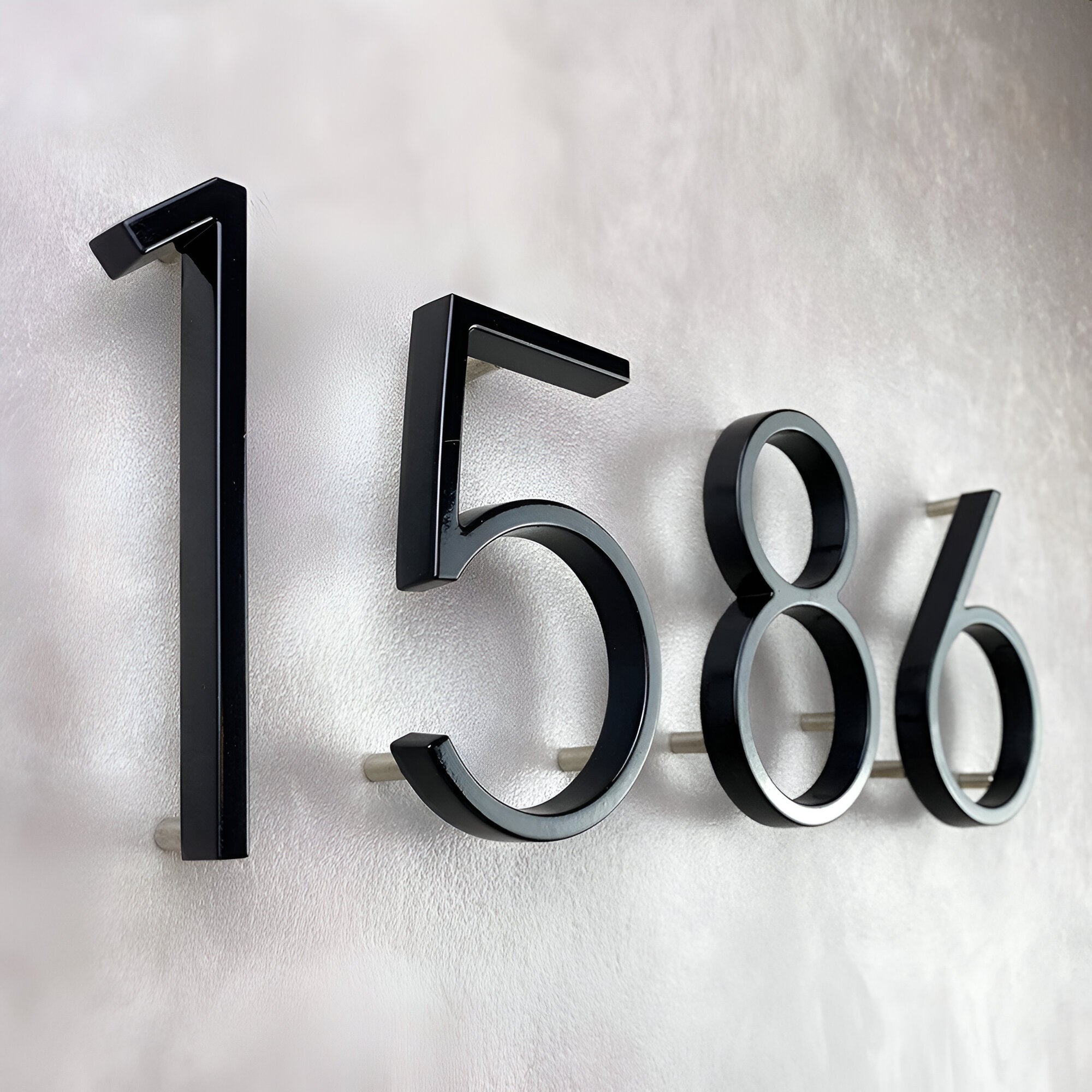 Junips | Black Full House Number - House Number Modern - House Number Sign