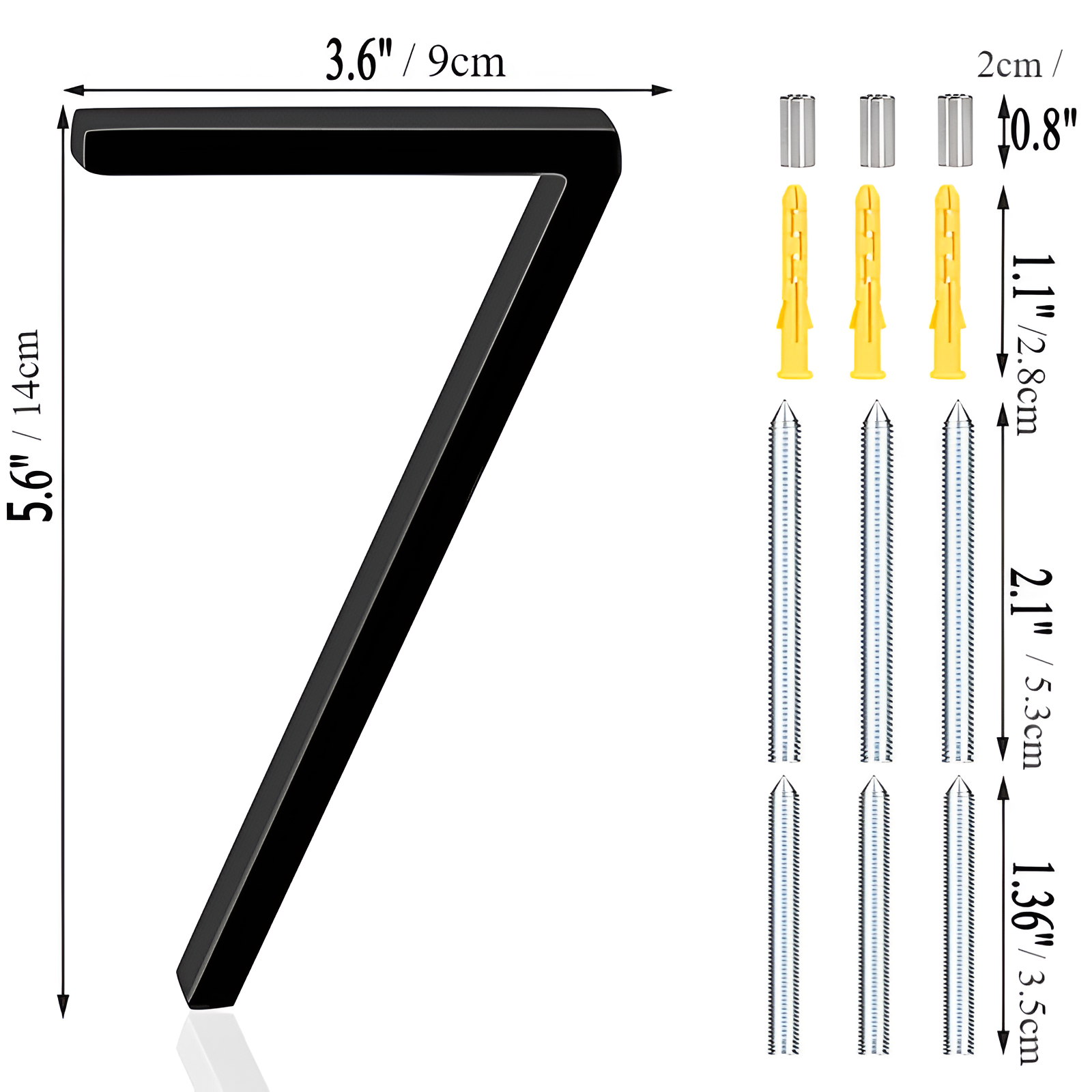 Junips | Black Full House Number - House Number Modern - House Number Sign
