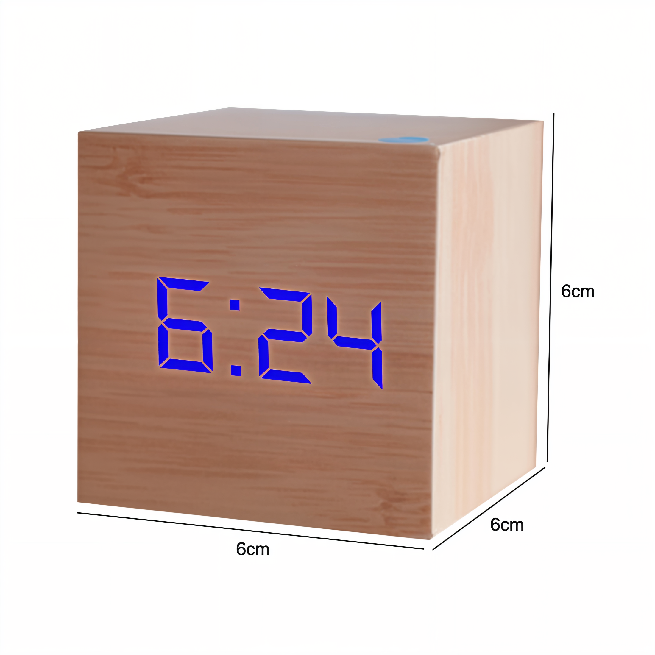 Junips | Digital LED Clock - Cube Clock - Wooden Clock