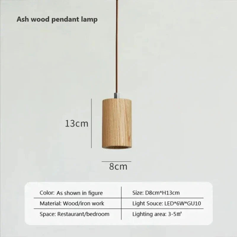 Junips | Scandinavian Wooden Pendant Light – Minimalist Design for Living Room and Bedroom | Natural Wood Look