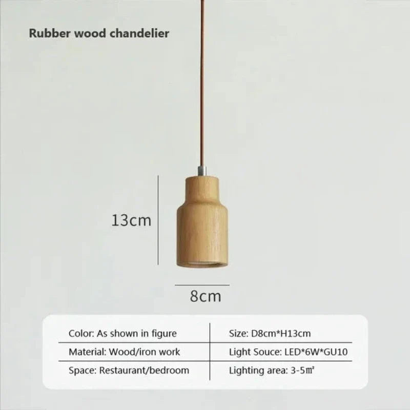 Junips | Scandinavian Wooden Pendant Light – Minimalist Design for Living Room and Bedroom | Natural Wood Look