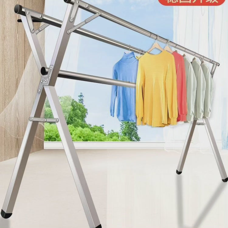 Junips | Stainless Steel Foldable Indoor/Balcony Clothes Rack Shelf