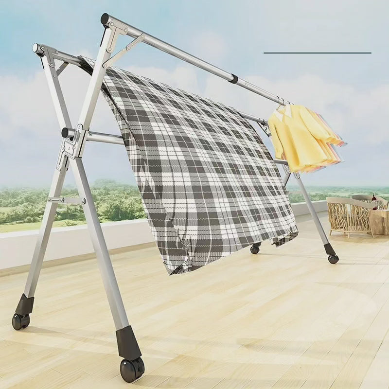 Junips | Stainless Steel Foldable Indoor/Balcony Clothes Rack Shelf