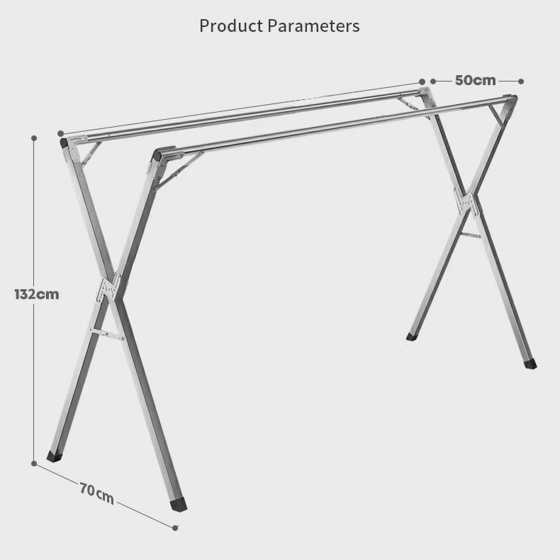 Junips | Stainless Steel Foldable Indoor/Balcony Clothes Rack Shelf