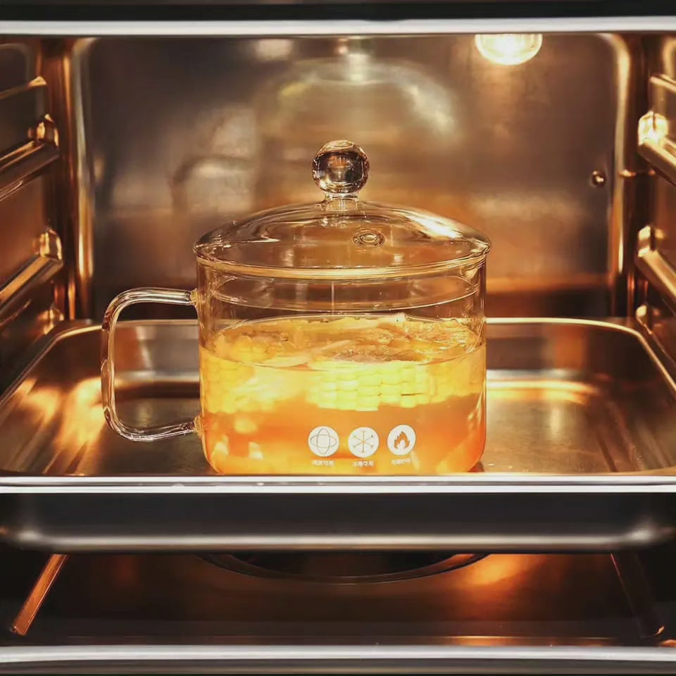 Junips | Glass heat-resistant cooking pot