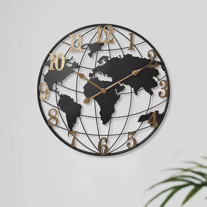 Junips | 60cm Large World Map Wall Clock