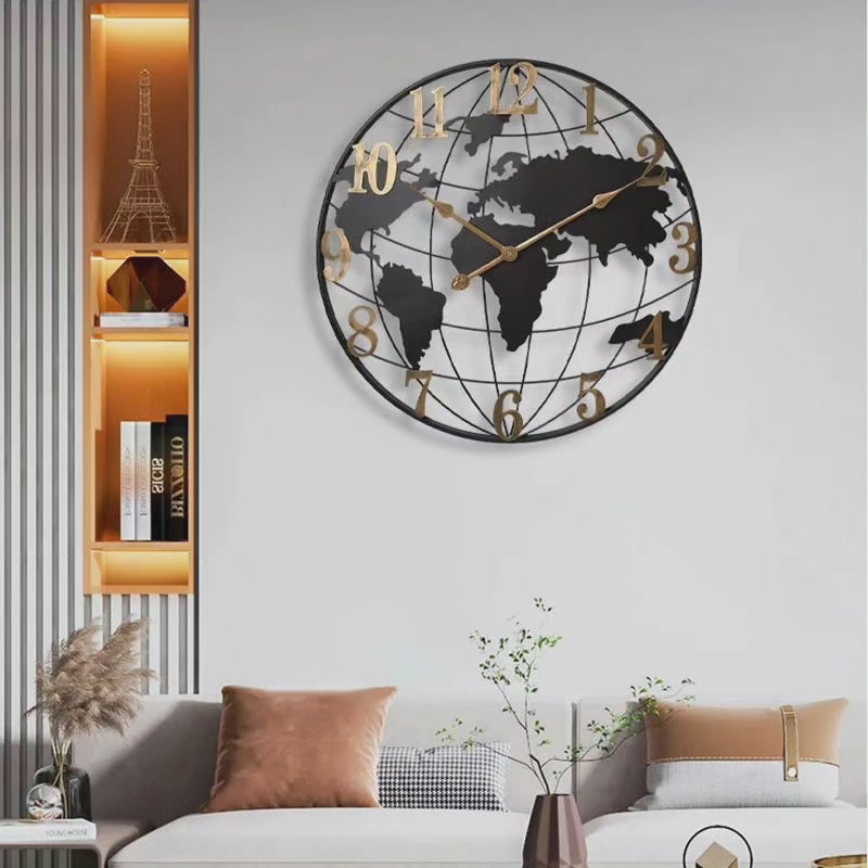 Junips | 60cm Large World Map Wall Clock