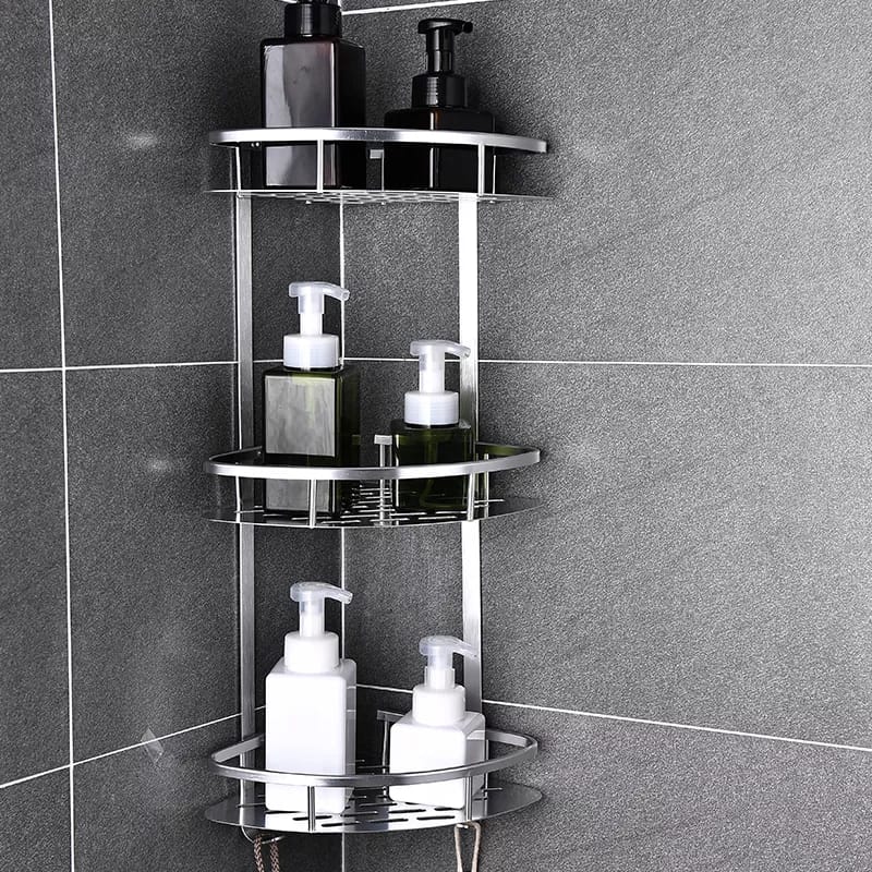 Junips | 3-Layer Space Aluminum Bathroom Corner Shelf