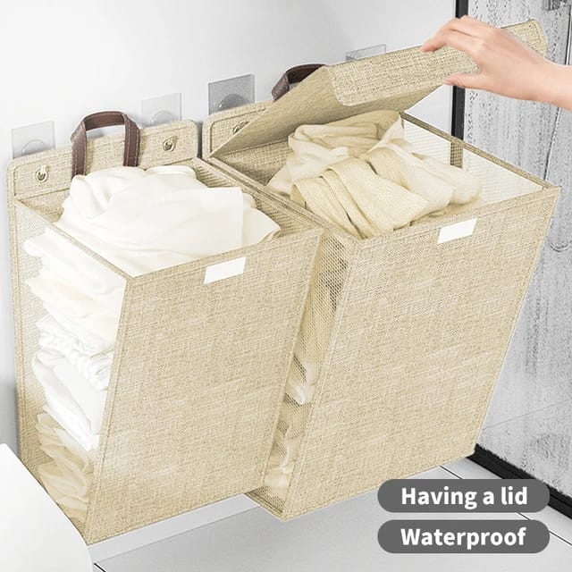 Junips | Wall-mounted folding laundry basket
