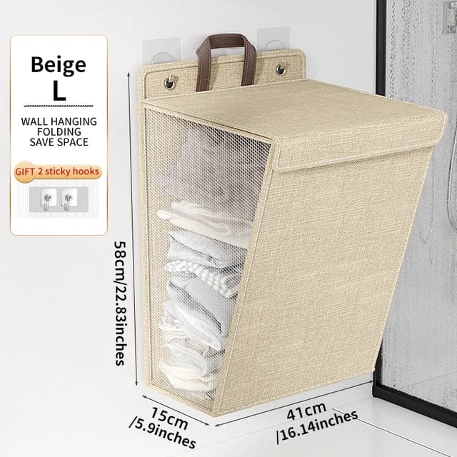 Junips | Wall-mounted folding laundry basket