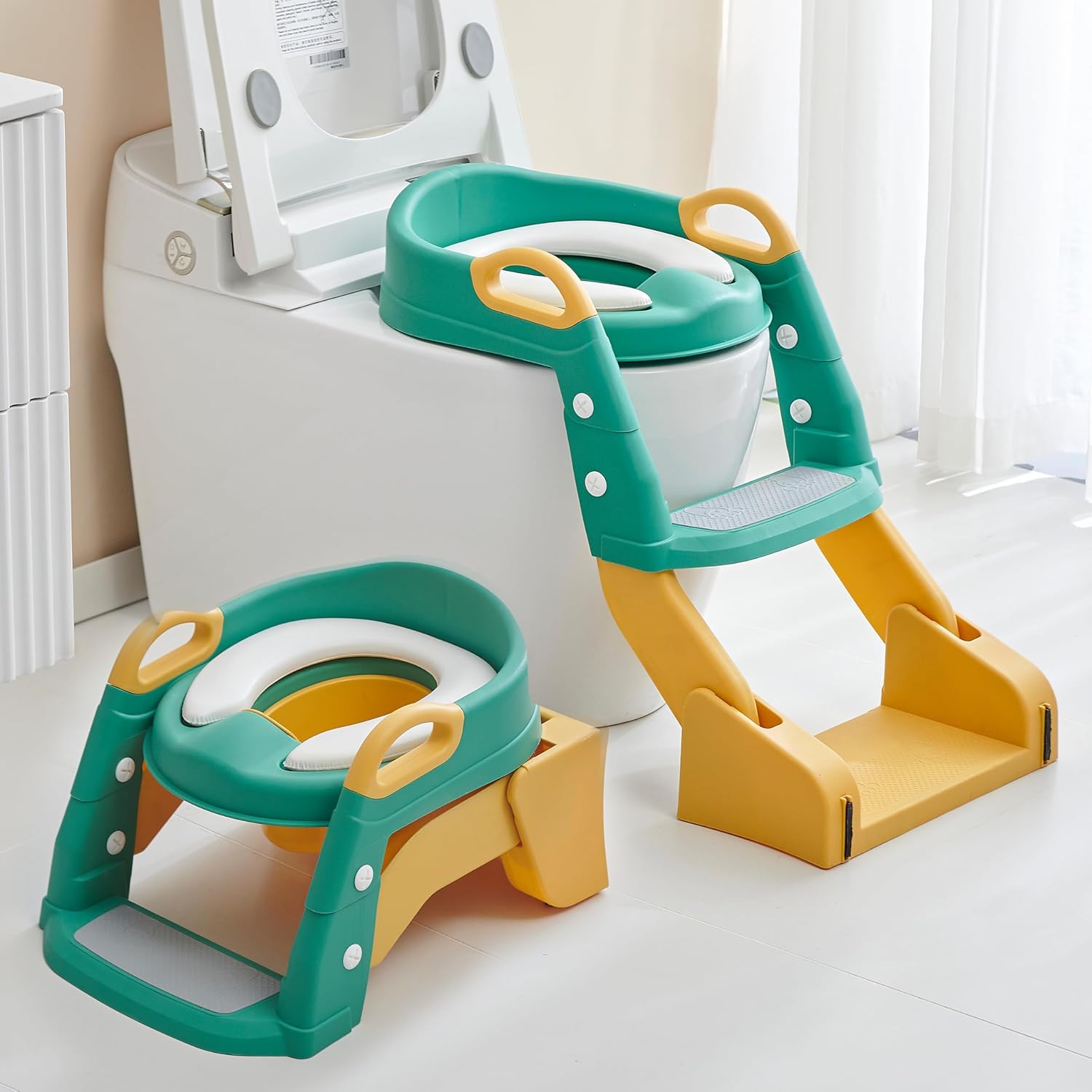 Junips | 2 in 1 Toilet Potty Trainer Seat with Ladder
