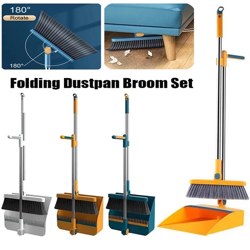 Junips | Magnetic Broom and Collapsible Dustpan Set