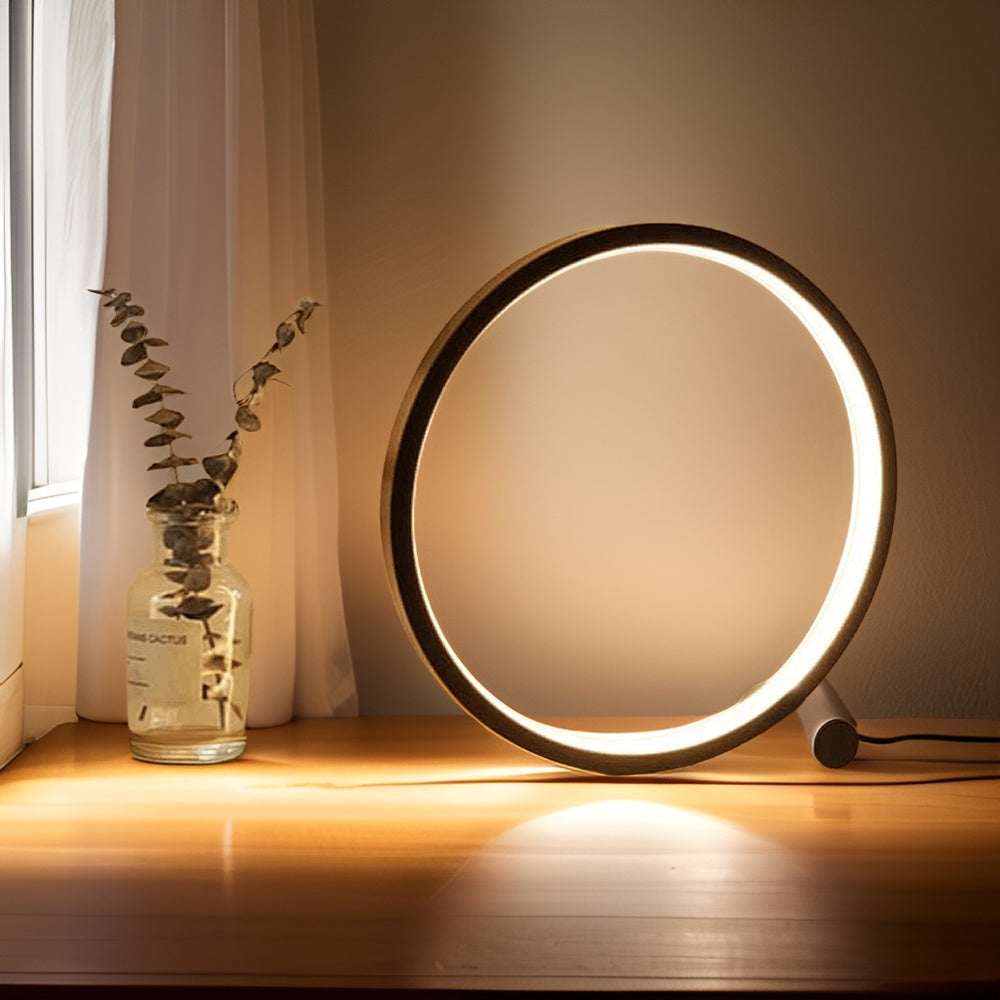 Junips | Halo Glo Lamp – minimalistic dimmable round LED table lamp