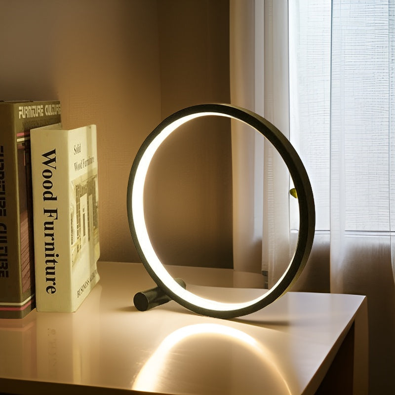 Junips | LED Minimalist Dimmable Round Table Lamp - RumiLight