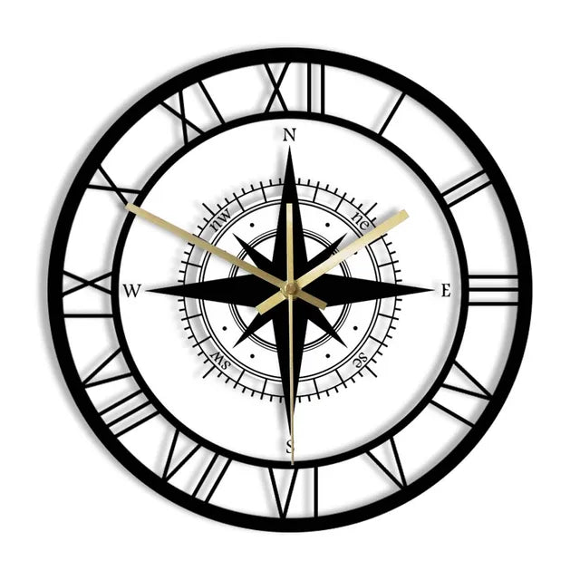 Junips | DirectionalChart - Nautical Compass Wall Clock