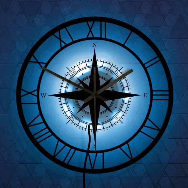 Junips | DirectionalChart - Nautical Compass Wall Clock