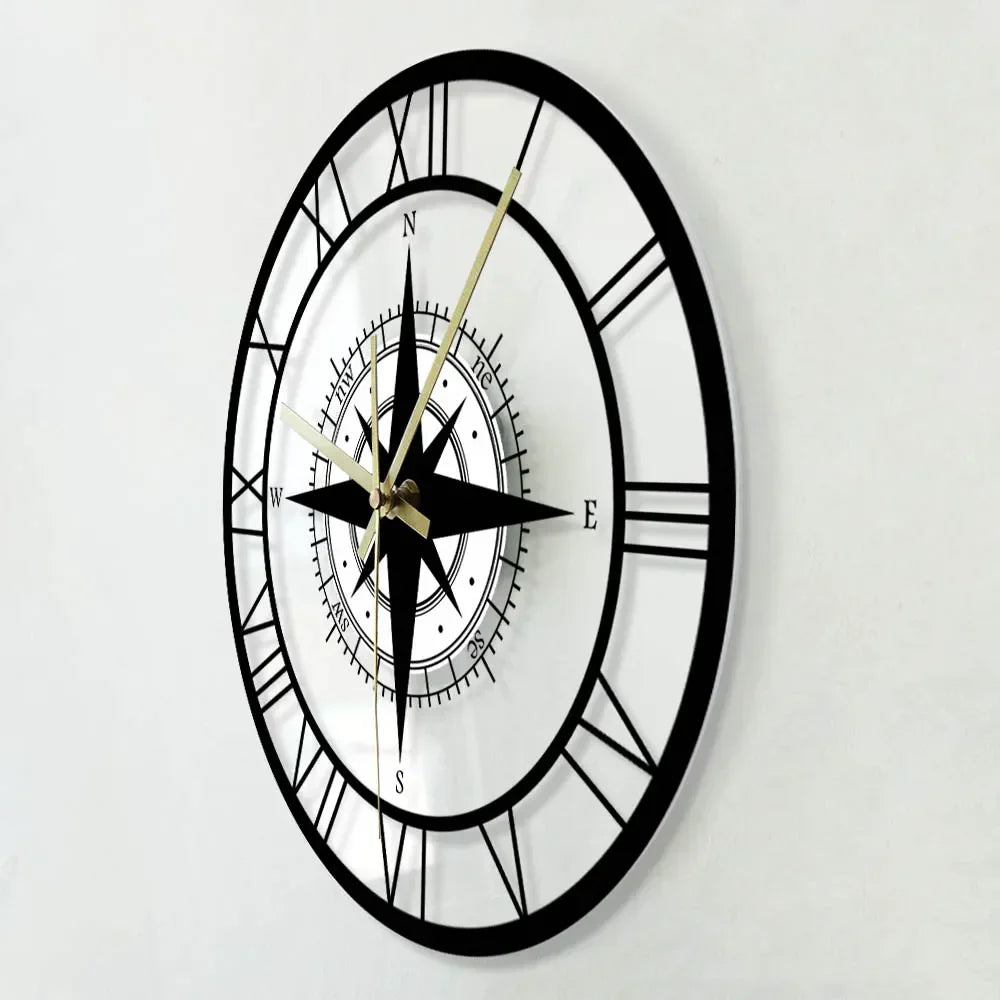 Junips | DirectionalChart - Nautical Compass Wall Clock