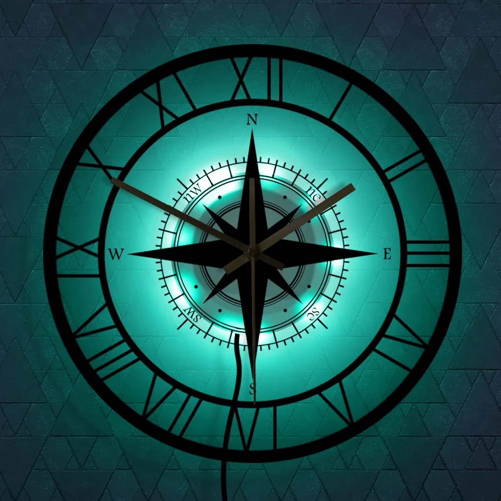 Junips | DirectionalChart - Nautical Compass Wall Clock
