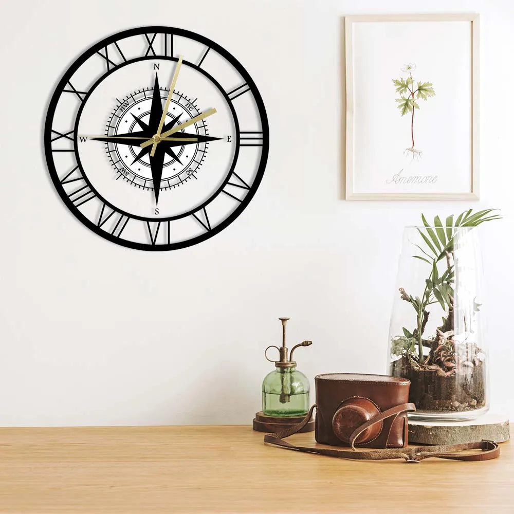 Junips | DirectionalChart - Nautical Compass Wall Clock