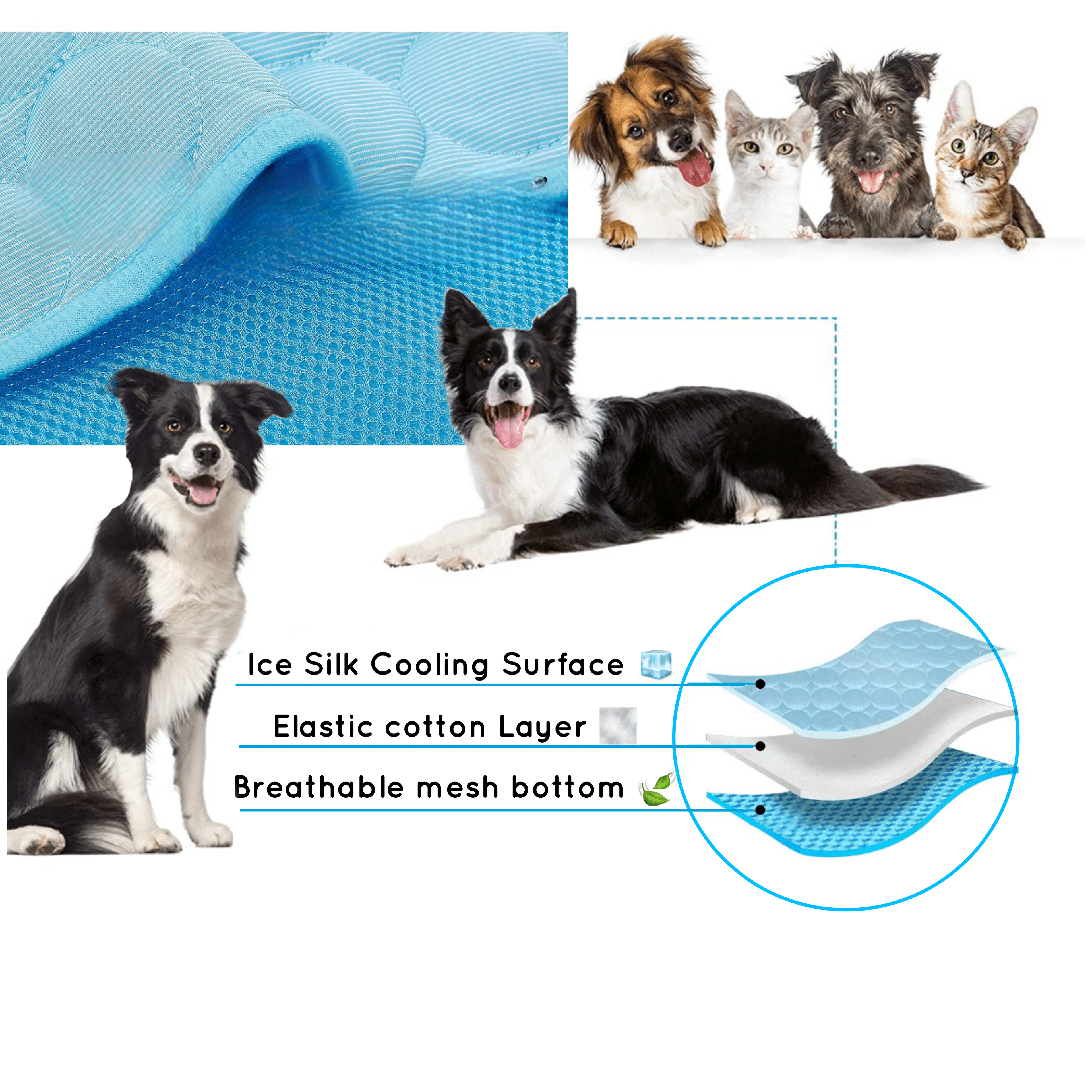 Junips | Dog&Cat Cooling Mat "Frisvriend" – Comfortable Self-Cooling Mat for Pets