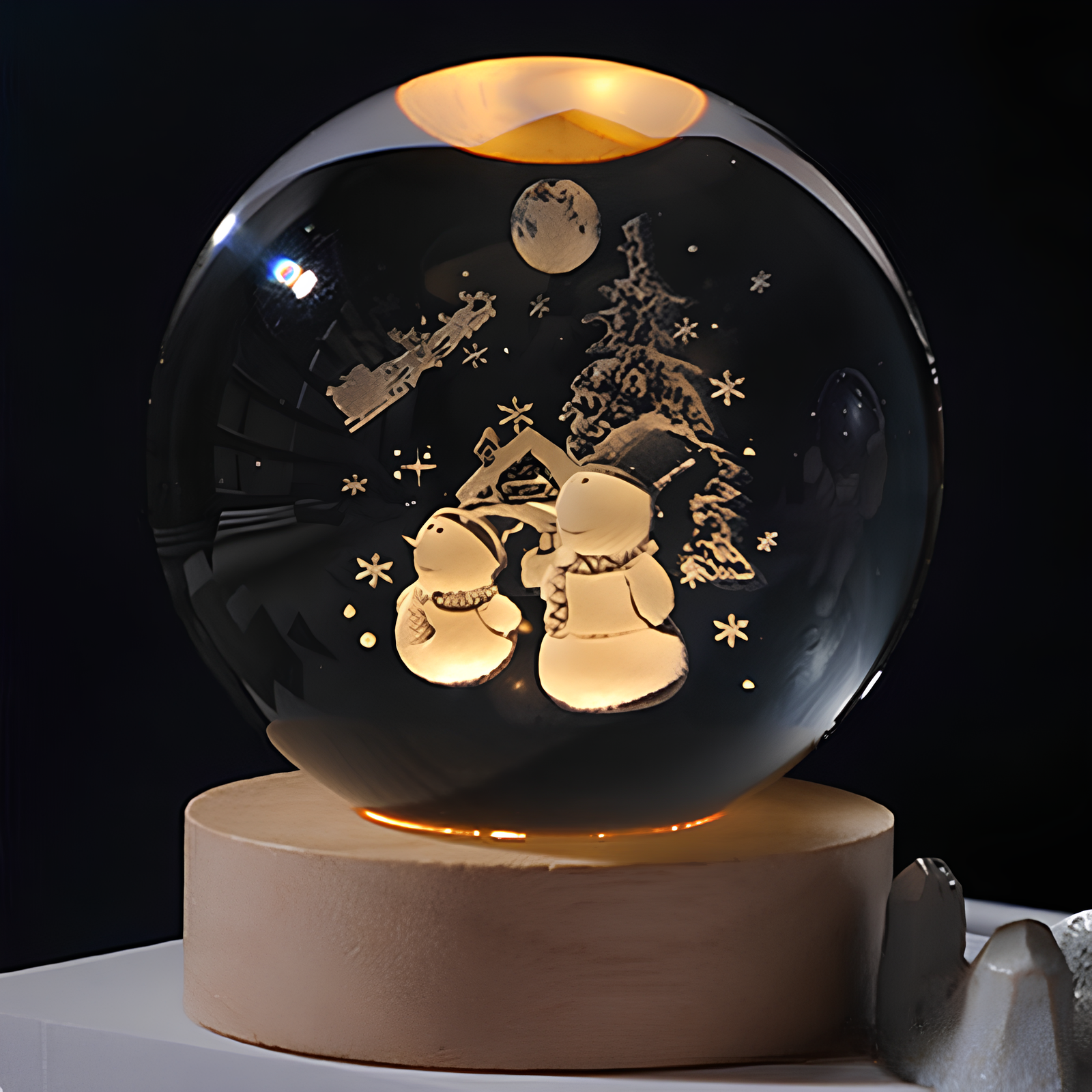 Junips | Luminous Crystal Ball LED Night Light Decor