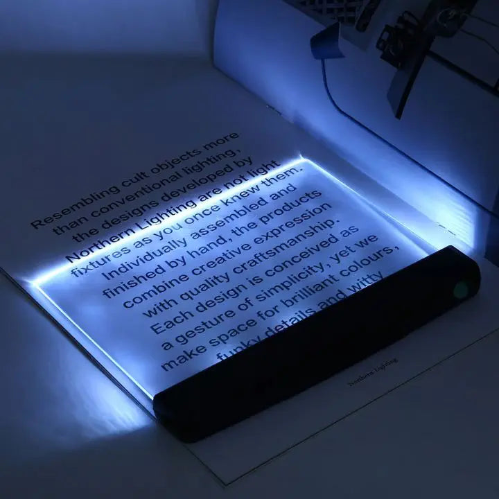 Junips | LED Reading Lamp Flat Panel – Night Light with 2 Brightness Levels & Eye PRedection
