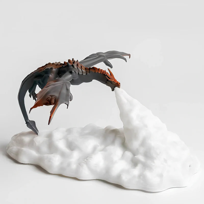 Junips | LED Night Light with Dragon Flame – 3D Sculpture, USB Charging, Perfect for Gamers