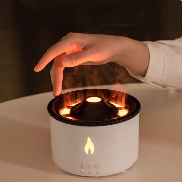Junips | Aroma humidifier with flame effect & night light for relaxation & room fragrance