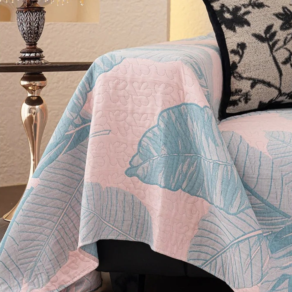 Junips | Leaf Pattern Gauze Sofa Cover