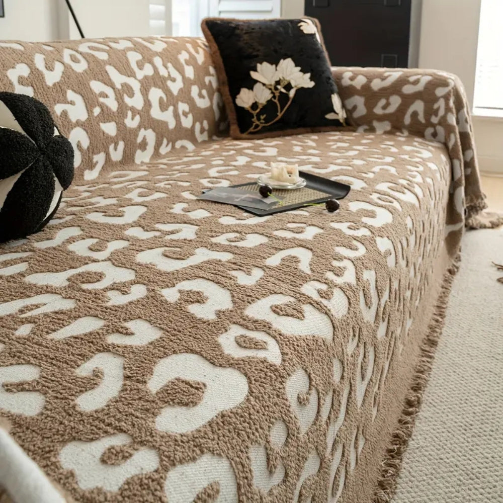 Junips | Leopard Print Bohemian Sofa Cover