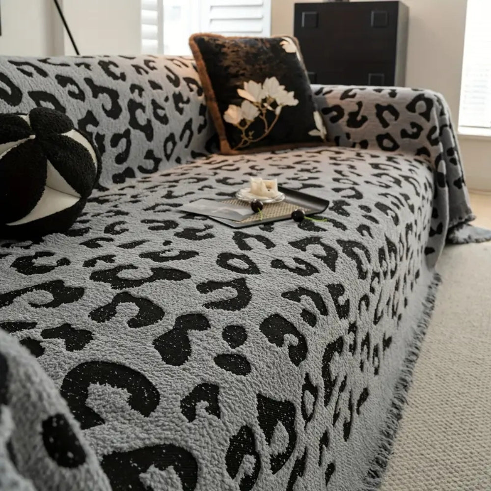 Junips | Leopard Print Bohemian Sofa Cover