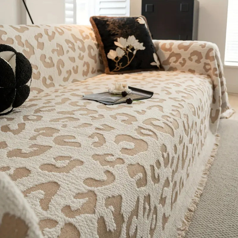 Junips | Leopard Print Bohemian Sofa Cover