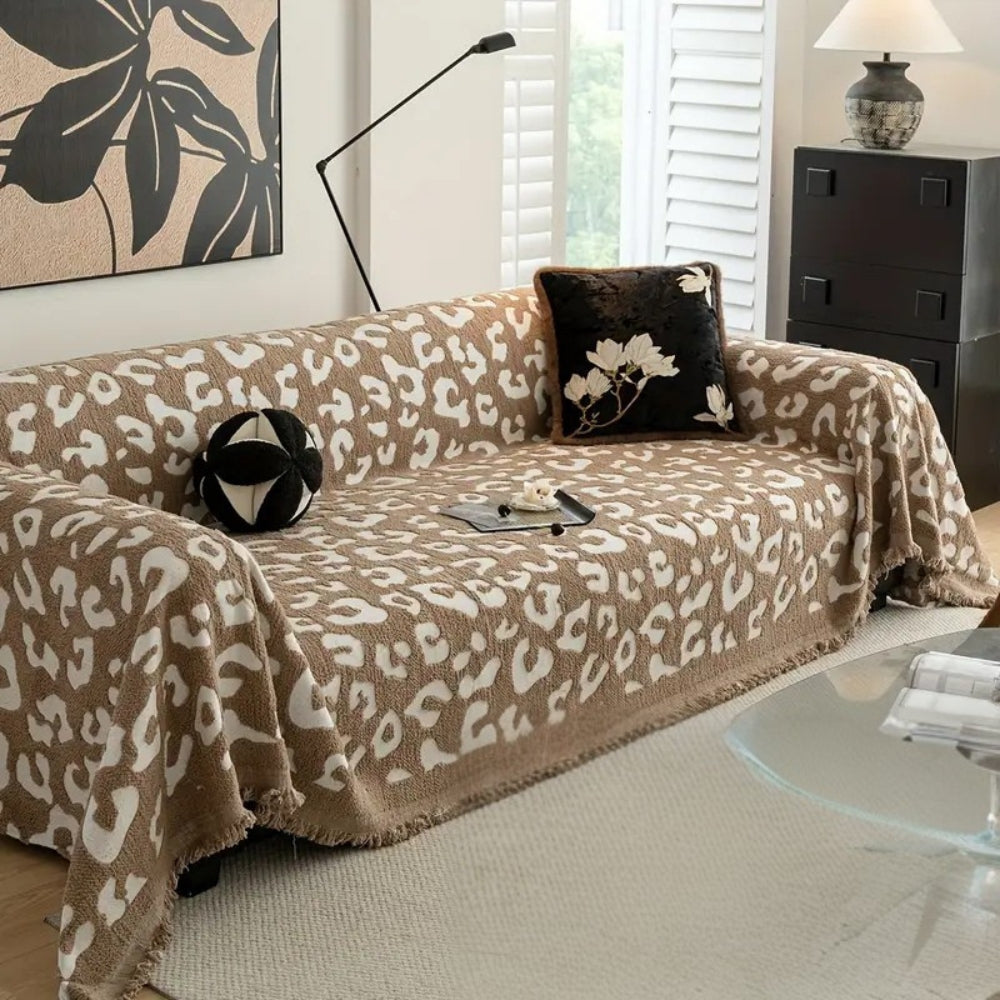 Junips | Leopard Print Bohemian Sofa Cover