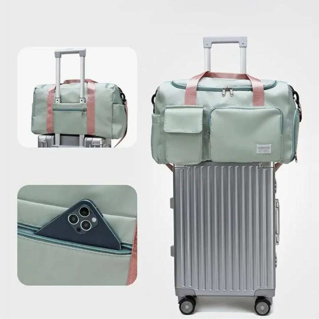 Junips | Multi-Pocket Travel Bag, Sports and Gym Duffle with Separate Shoe Compartment
