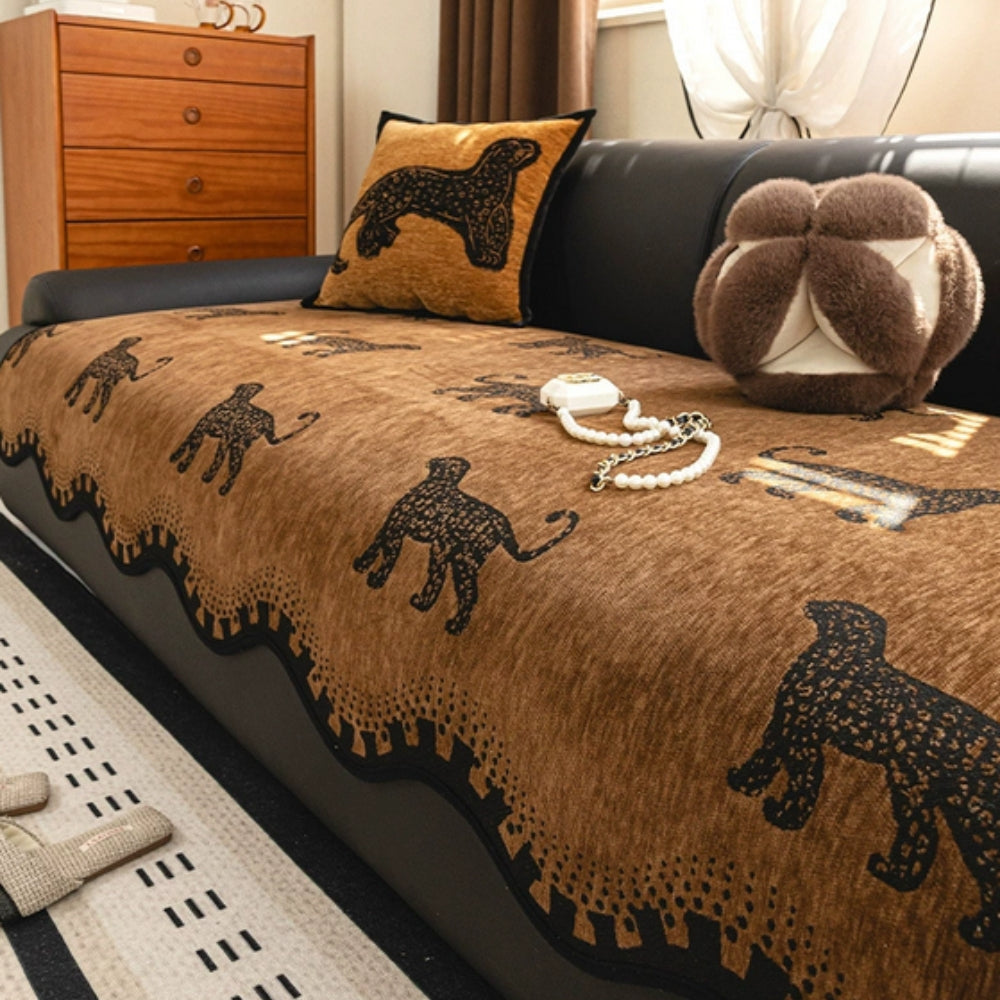 Junips | Lion Wavy Non-Slip Sofa Cover