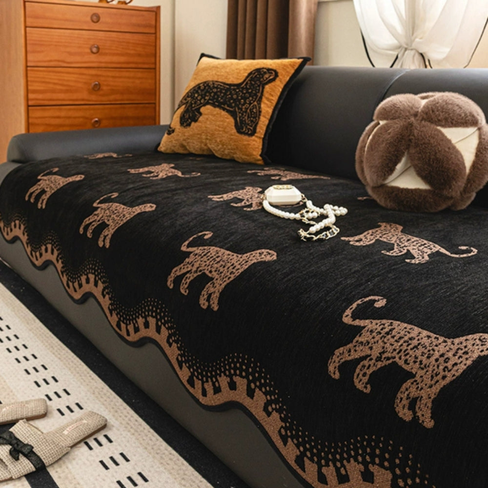 Junips | Lion Wavy Non-Slip Sofa Cover