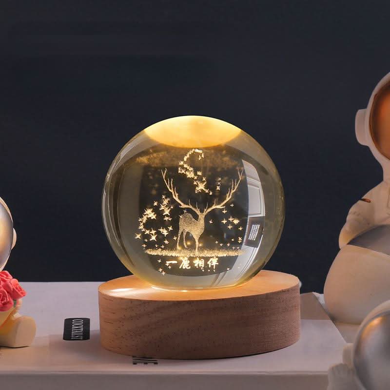 Junips | Luminous Crystal Ball LED Night Light Decor