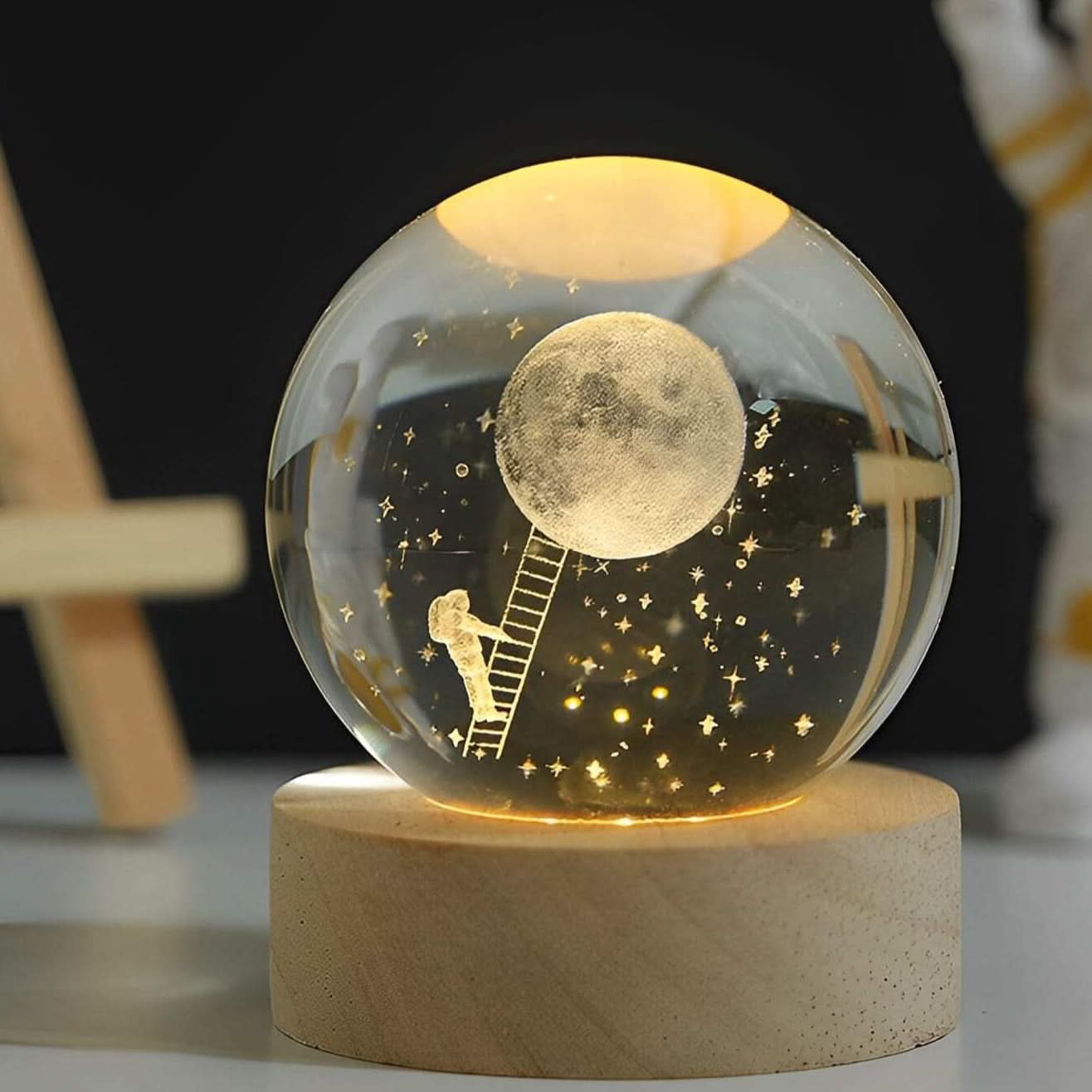 Junips | Luminous Crystal Ball LED Night Light Decor