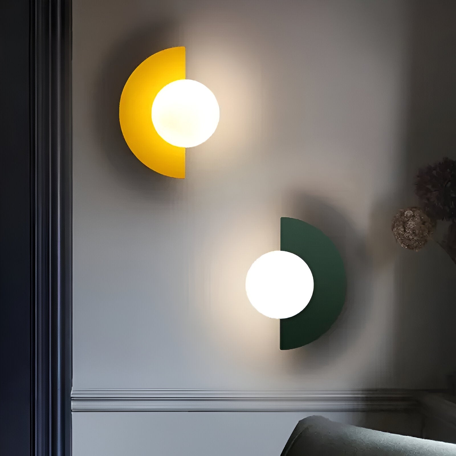 Junips | LumiSphere Light - Modern Wall Lights - Plug-in Wall Lights - Wall Light Sconces