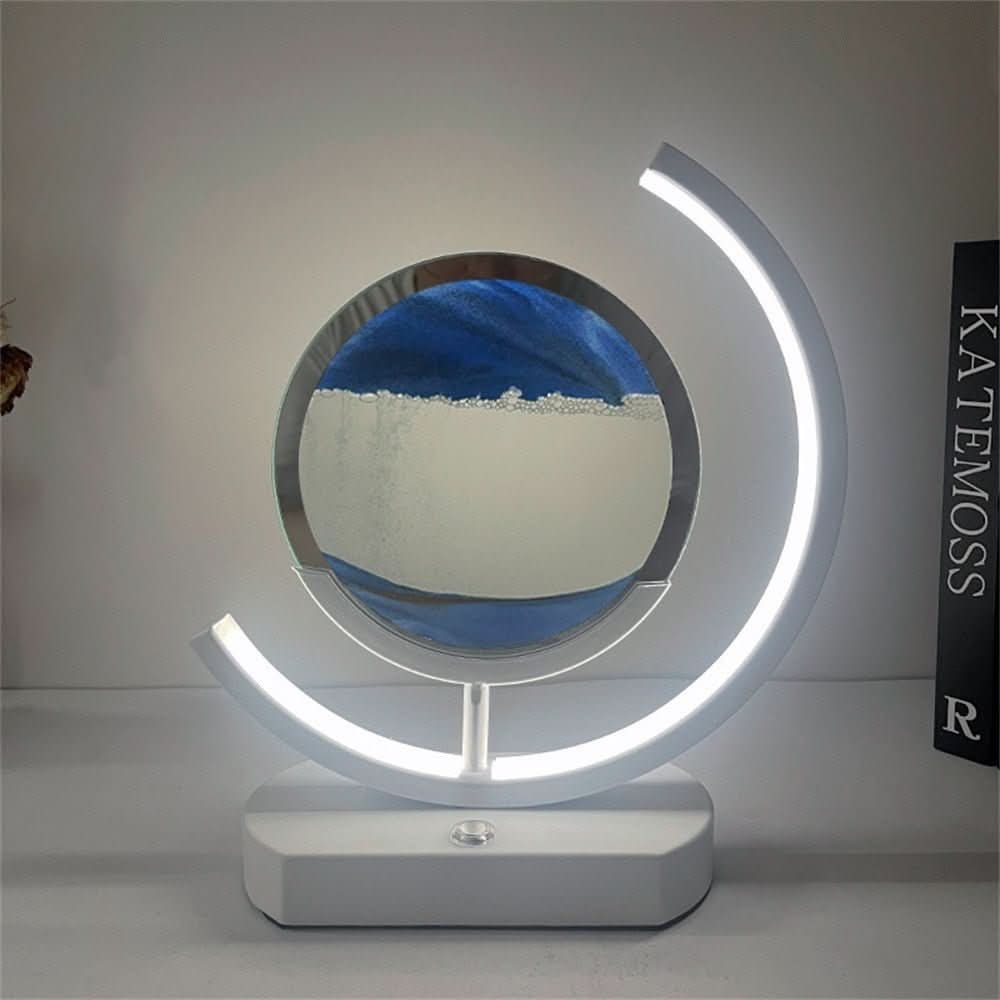 Junips | 3D LED Sand Art Table Lamp with USB Charging for Relaxing Ambiance