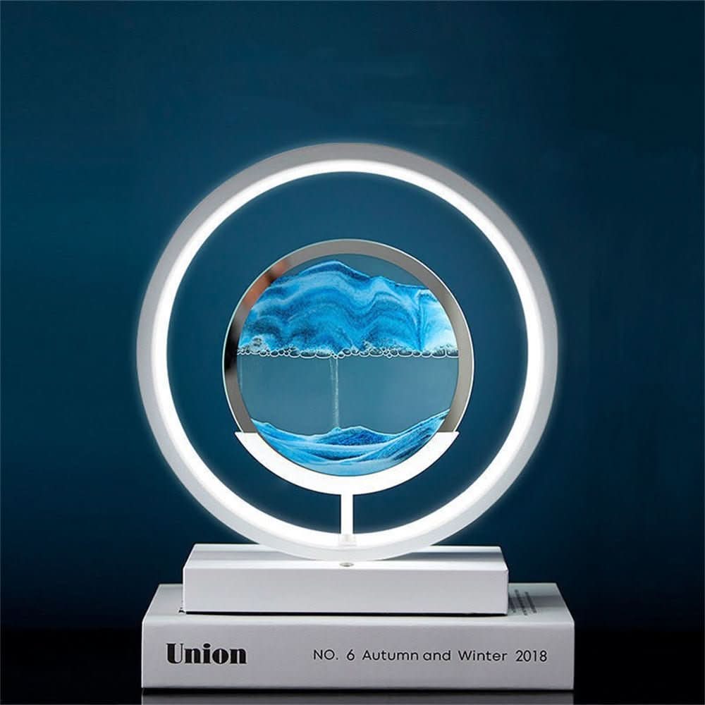 Junips | 3D LED Sand Art Table Lamp with USB Charging for Relaxing Ambiance