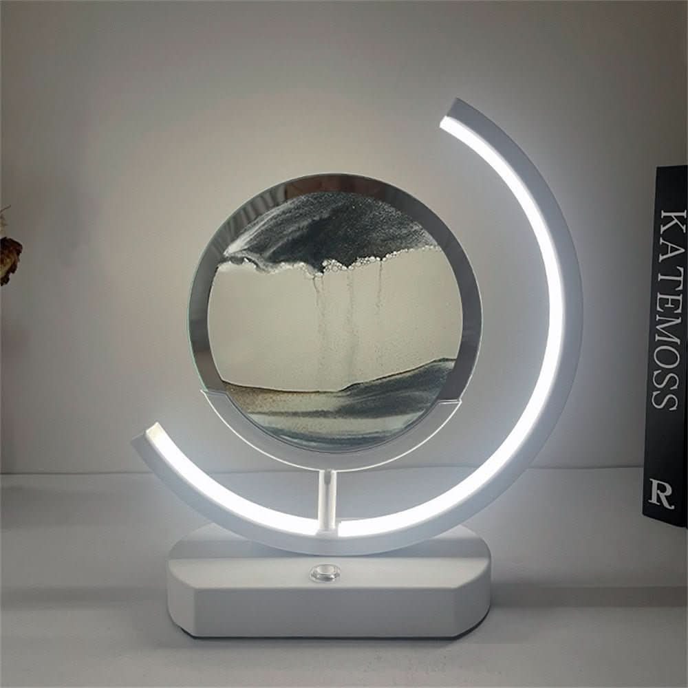 Junips | 3D LED Sand Art Table Lamp with USB Charging for Relaxing Ambiance