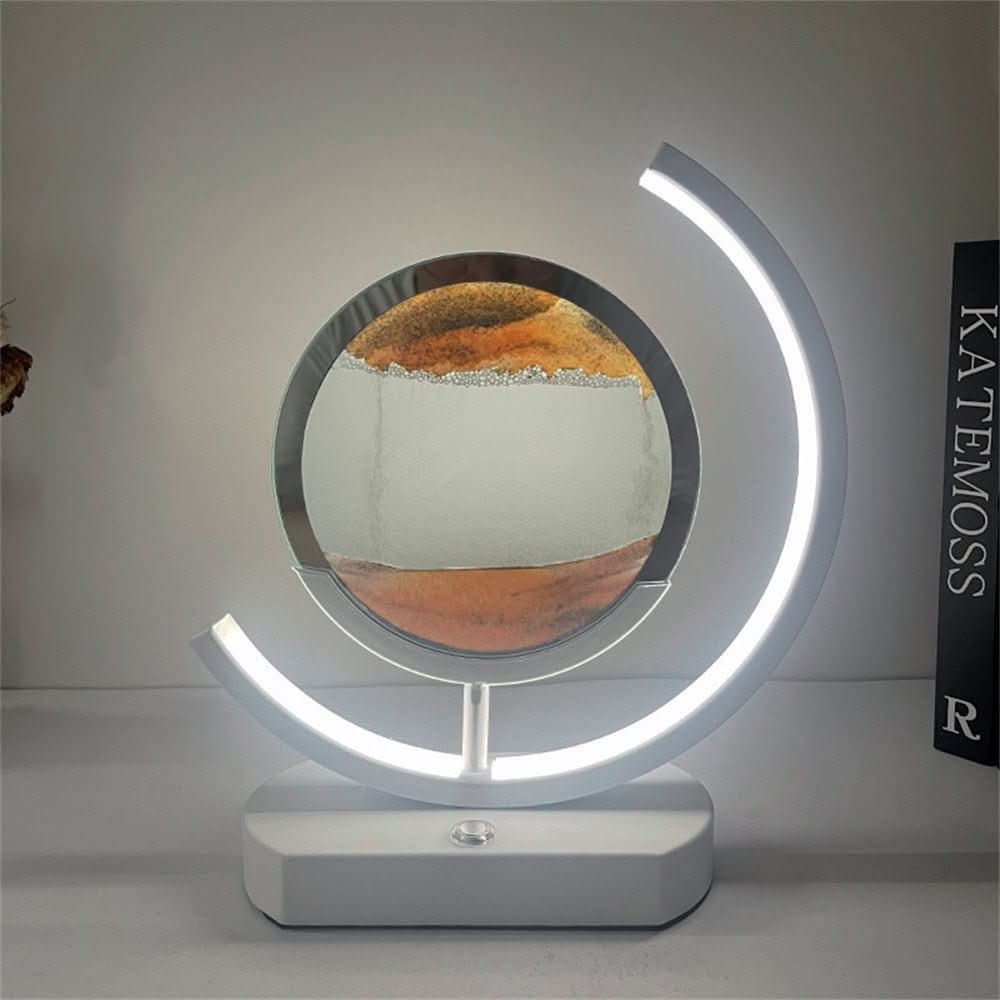 Junips | 3D LED Sand Art Table Lamp with USB Charging for Relaxing Ambiance