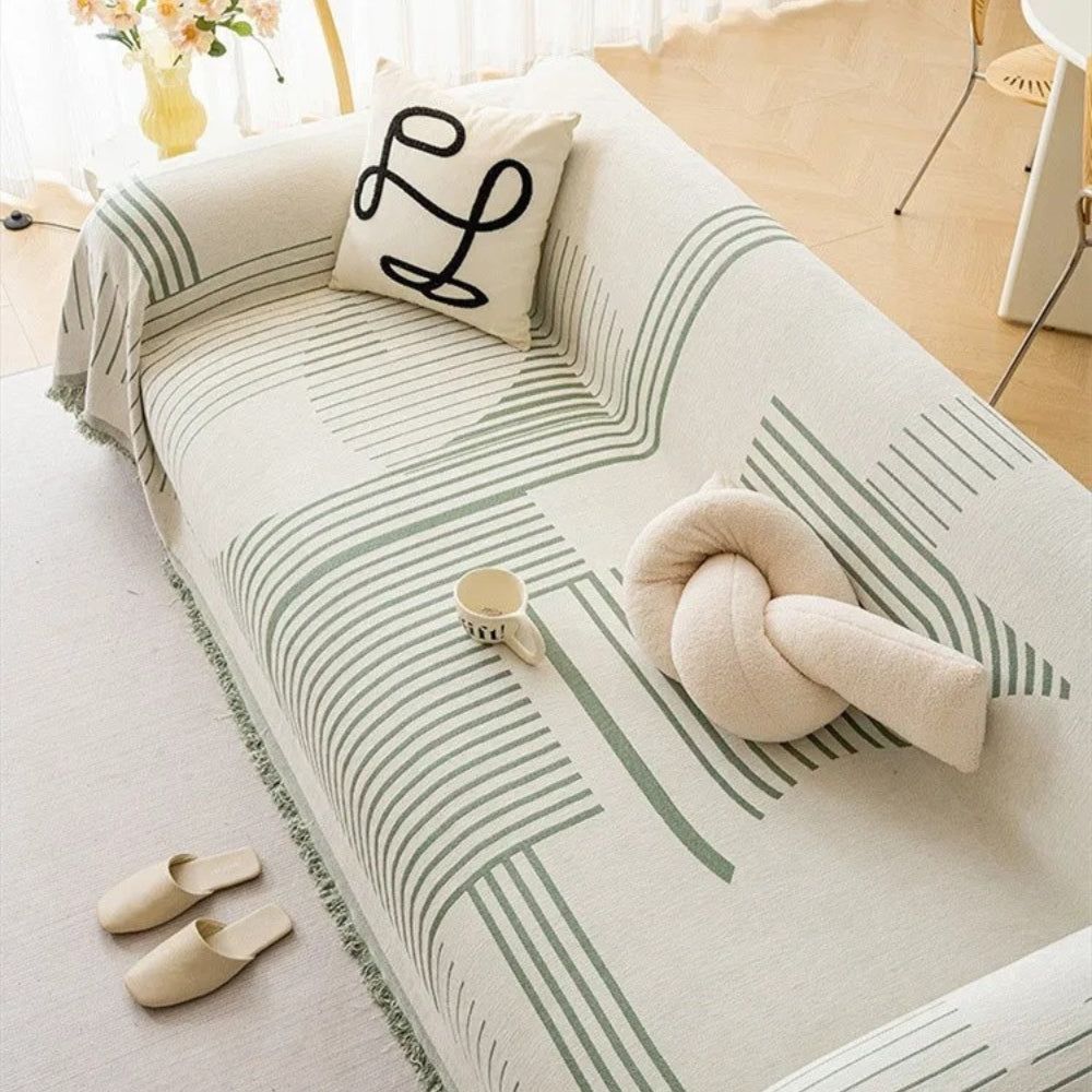 Junips | Luxurious Snowflake Chenille Sofa Cover