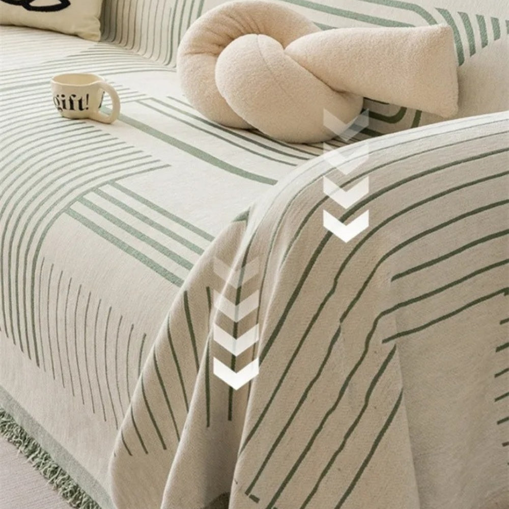 Junips | Luxurious Snowflake Chenille Sofa Cover