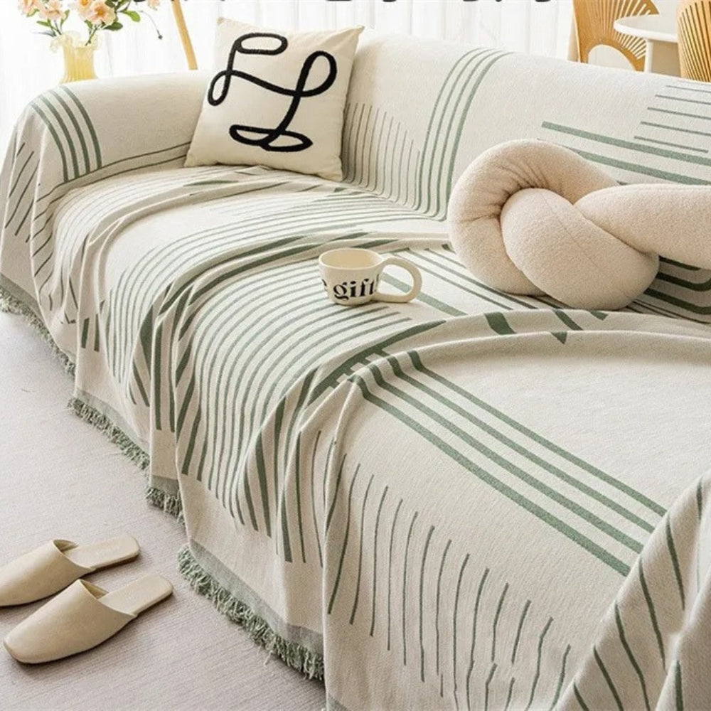 Junips | Luxurious Snowflake Chenille Sofa Cover
